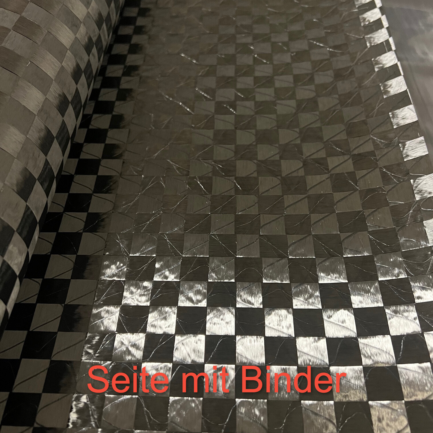10m² Rolle 100g/m² CFK Spreadtow Kohlefaser mit Spezialbinder (45 Grad Anschnitt) - Bieber-Flytec